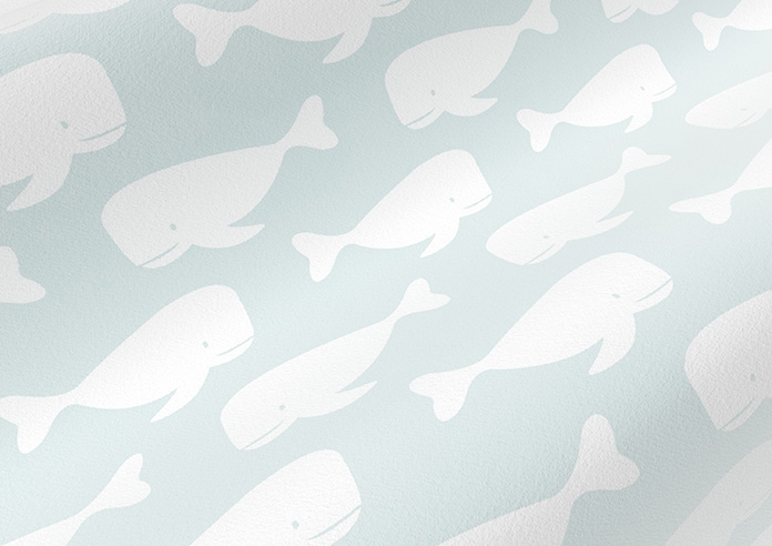 Whaling Around, Aqua - Roman Blind - Image 4